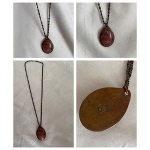 Lovely Rafael Canada copper gemstone pendant neckl